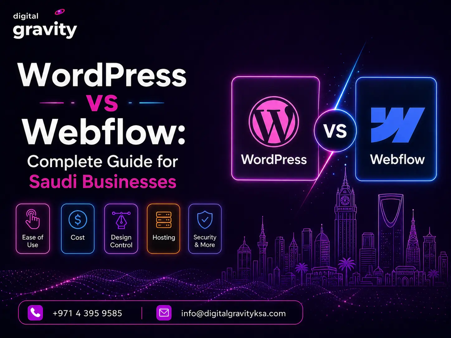 wordpress vs webflow comparison for saudia businesses